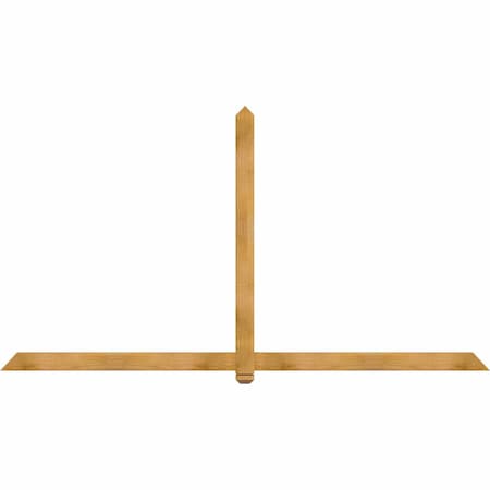 Ekena Millwork Eugene Rough Sawn Timber Gable Bracket, Western Red Cedar, 108"W x 58"H x 2"D x 4"F, 13/12 Pitch GBW108X58X0204EUG00RWR